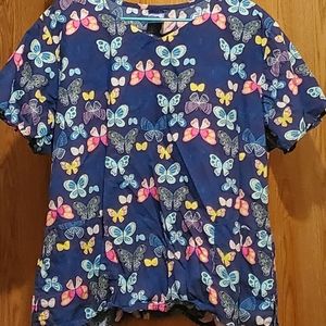 Plus size scrub top